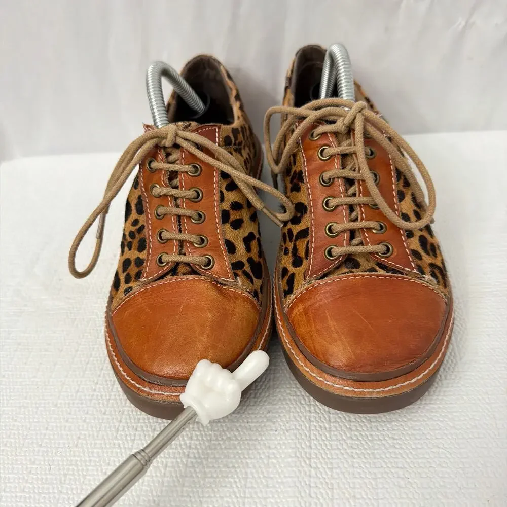 L’Artiste Shoes Womens Size 6 Spring Step Libbi Leopard Print Calf Hair